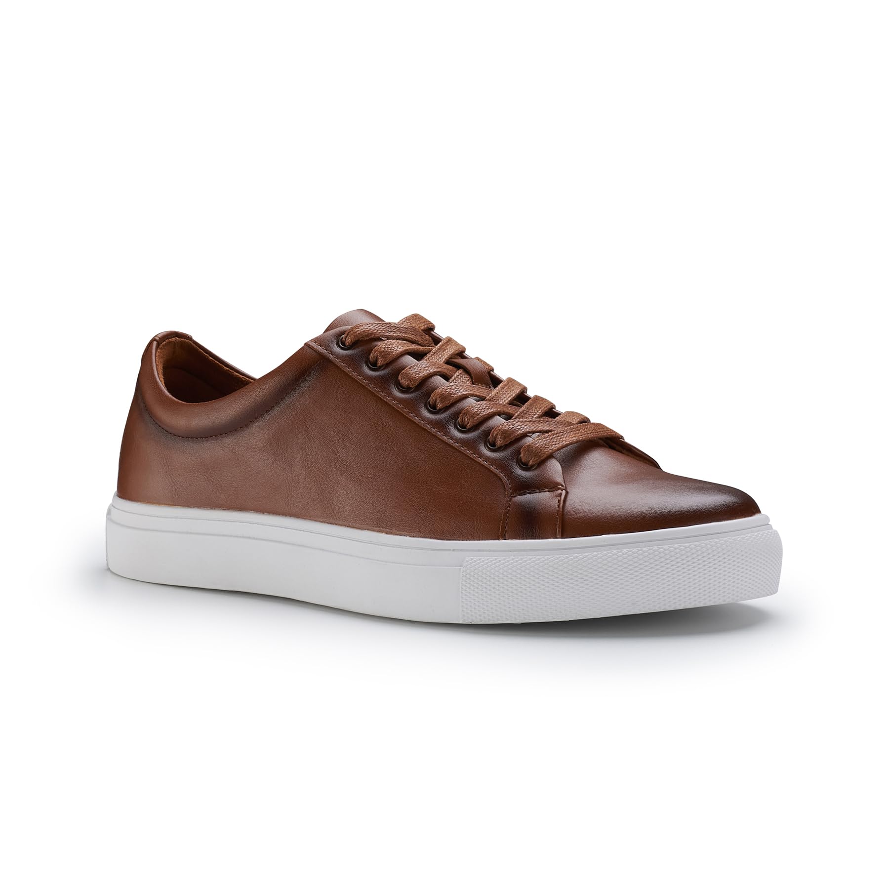Ferro Aldo Zapatillas de deporte minimalistas Arden de hombre | Zapatilla de deporte clásica de vestir con cordones y caña baja | MFA19735 | en marrón coñac, talla 8
