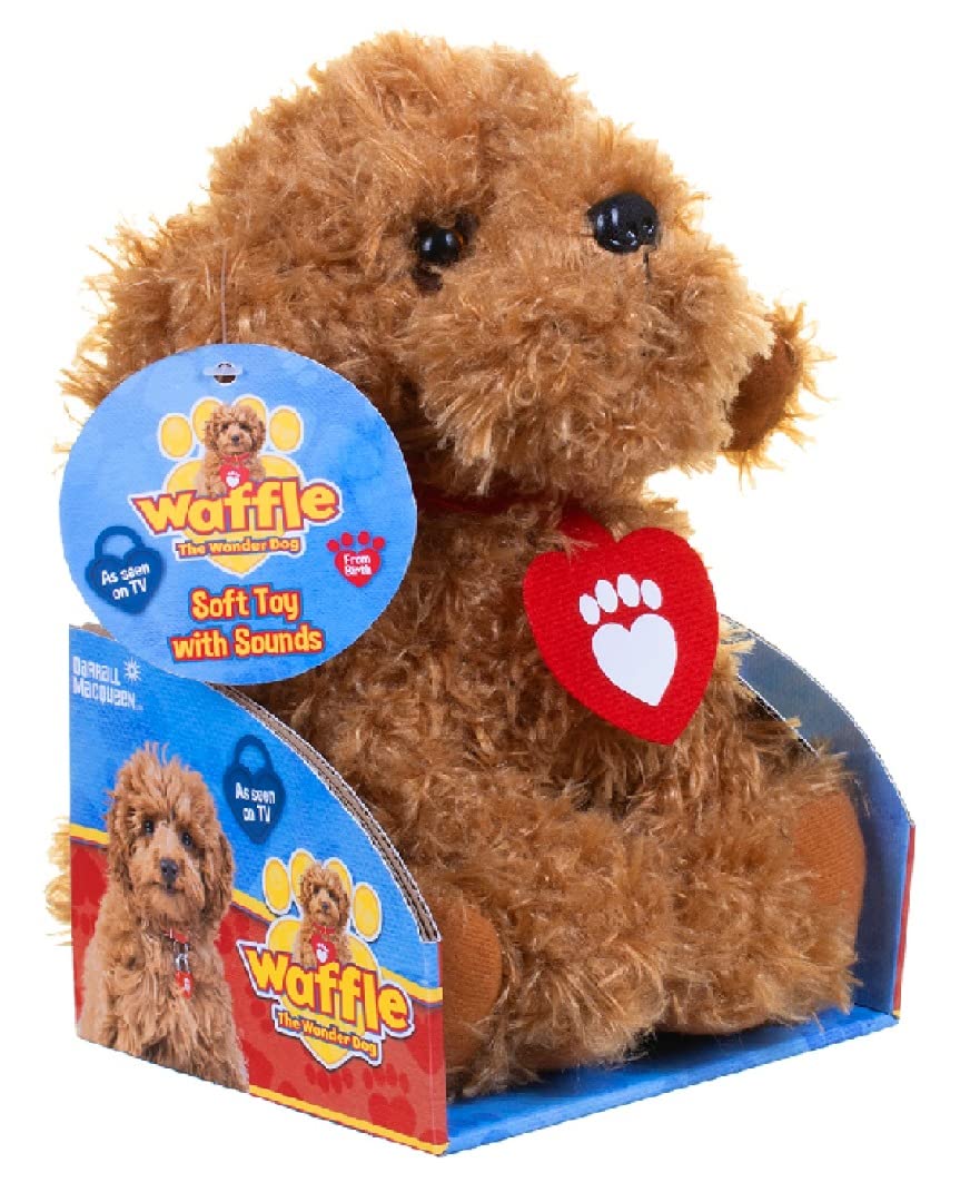 Waffle the Wonder Dog 539 3401 Soft Toy with Sound, Brown, 15 x 15 x 25 cm