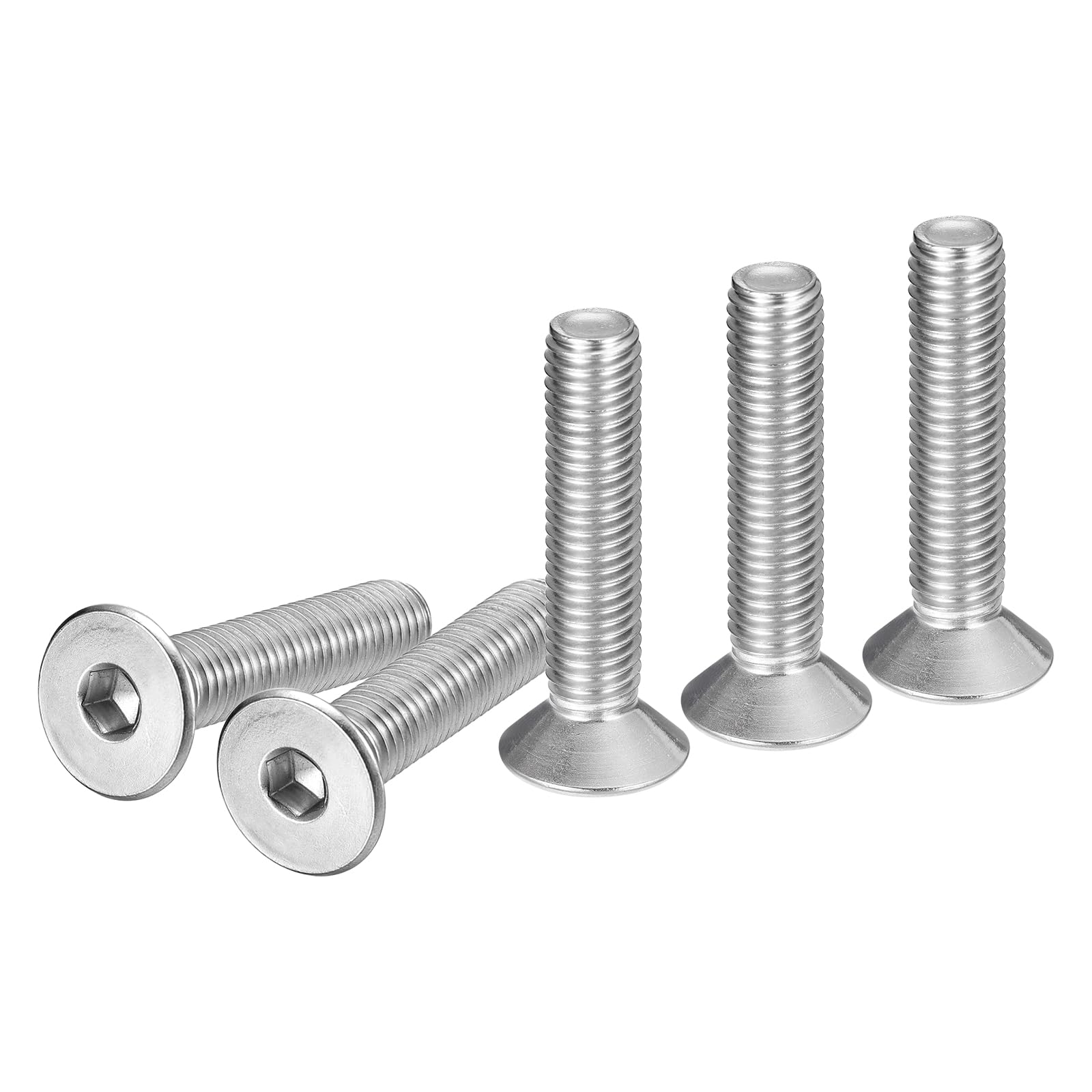 DTGN M10-1.5 x 50mm Flat Head Socket Cap Screws, 10 Pack 304 Stainless Steel Hex Socket Flat Head Screws, Full Thread, Countersunk Bolts โ image 1