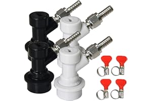Keg Disconnect Ball Lock Disconnect - LUCKEG Brand Ball Lock Quick Disconnect with Swivel Nut and Hose Clamp for Homebrewing