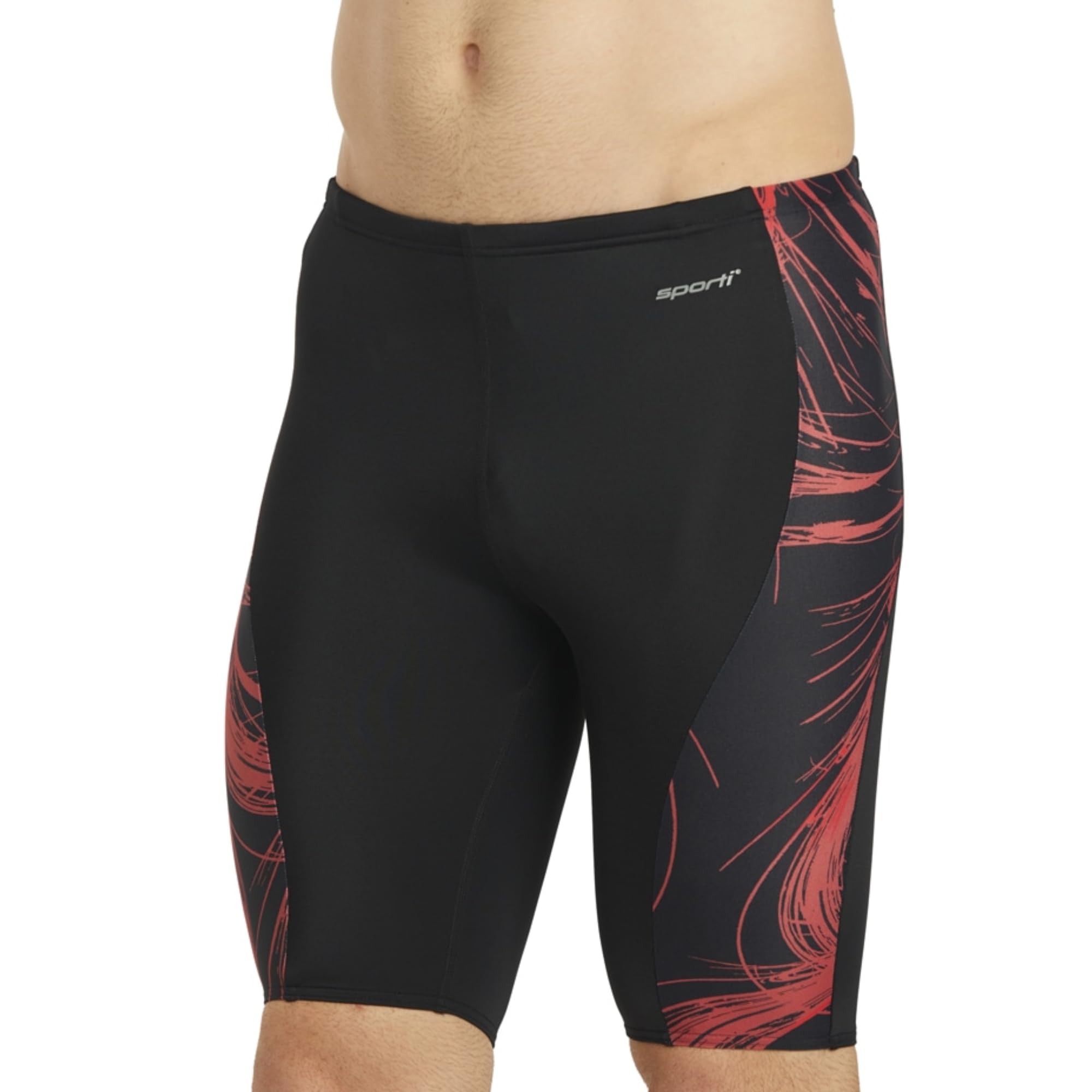 Sporti Light Wave Piped Splice Jammer Swimsuit