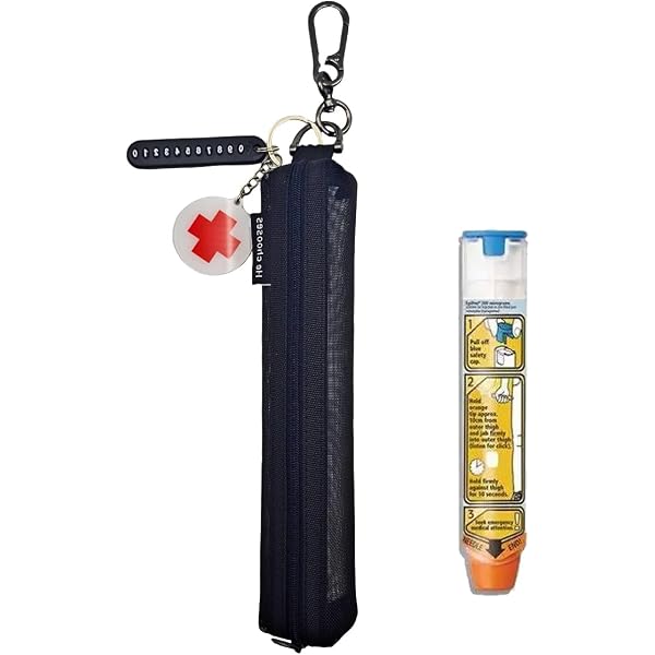 SITHON Epipen Borsa da Trasporto Isolata, Portatile Medicinali di Emergenza Custodia da Viaggio per Bambini e Adulti, per 2 EpiPens, Asthma Inhaler, Anti-Histamine, Auvi-Q, Allergy Medicine Essentials