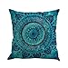 VIGVOG Set of 4 Retro Floral Mandala Compass Medallion Bohemian Pillow Covers, Double-Sides Boho Decor Hippie Throw Pillows Decorative for Sofa Couch Pillow Case 18 X 18 Inch (Boho 03)