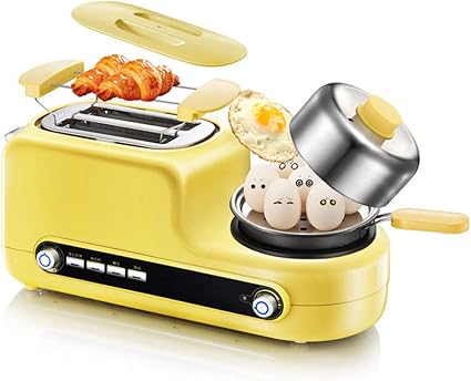 Machine Multifonctions Pour Le Petit Dejeuner Pain Grille Poele A Frire Cuiseur A œufs Convient Pour Rotir A La Maison 2 Tranches De Pain Grille Parfait Pour Le Petit Dejeuner En Famille Amazon Fr Cuisine