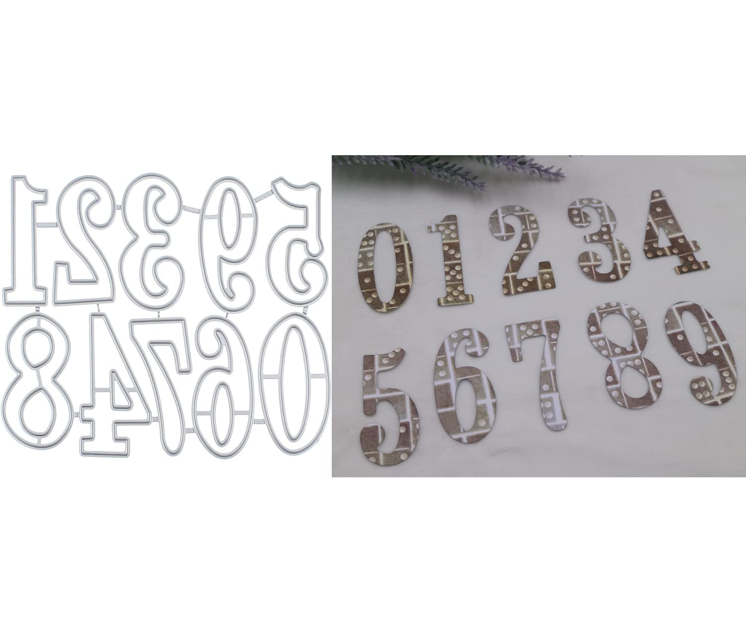 Cutting Dies for Card Making，Cutting Dies Cut Stencils for DIY Scrapbooking Photo Album Decorative Embossing Paper Dies for Card Making Templated+Cute Brooch Pin (Numbers 0-9)