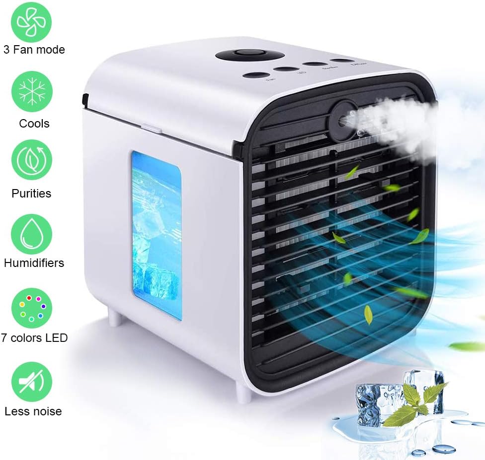Personal Air Cooler, Portable Mini Air Conditioner, 3 in 1 Evaporative