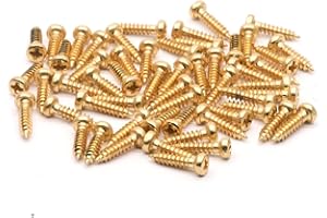 harpfeas Tuning Peg Tuning Key Screws Machine Heads Guitar Tuner Mounting Screws for Electric/Acoustic Guitar Bass 11 x 2 mm 