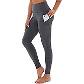 Showitty Workout Leggings with Pockets for Women, Black Compression Tummy Control Yoga Pants for Gym