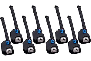 LIZAPUS 8PCS Wire Harness Adapter Compatible with Mini Multec 2 Harness to USCAR EV6 Fuel Injector OEM Tooling, Connector, Lock, Seals, Terminals WAINJ32