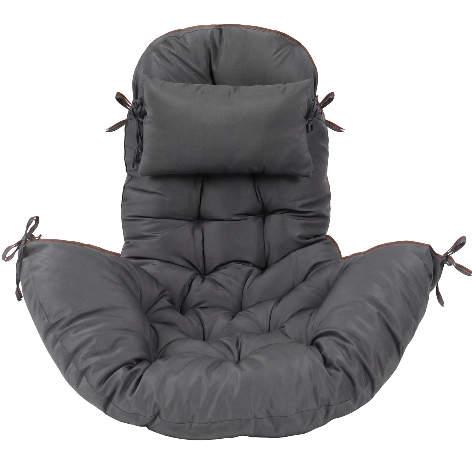 Photo 1 of Tudomro Egg Chair Cushion Filling 2.58 kg Replacement Rocking Chair Cushions High Back Swing Hammock Egg Hanging Cushion Thicken for Indoor Outdoor Patio Garden(Dark Gray,1 Pcs)