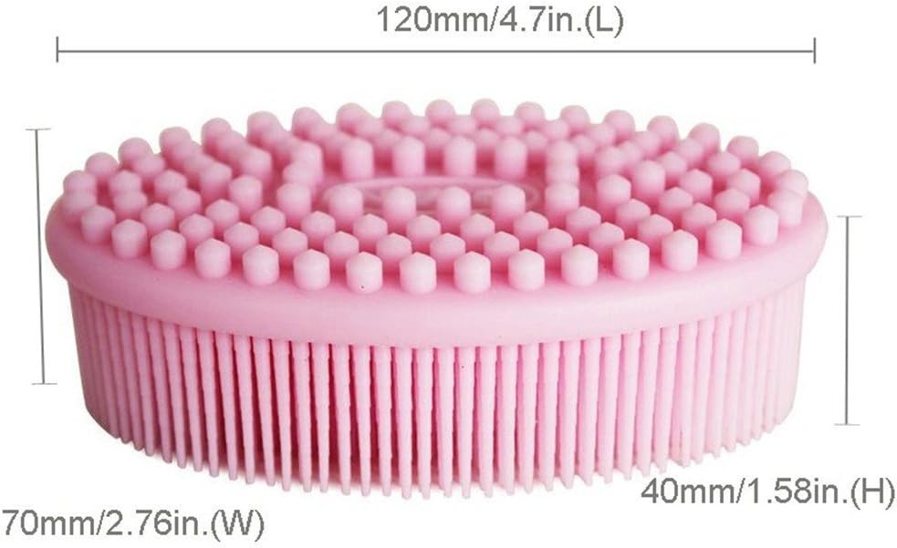 Baby Shower Massage Brush , Baby Multi-Use Shower Bath Shampoo Scalp Massage Comb, Pink