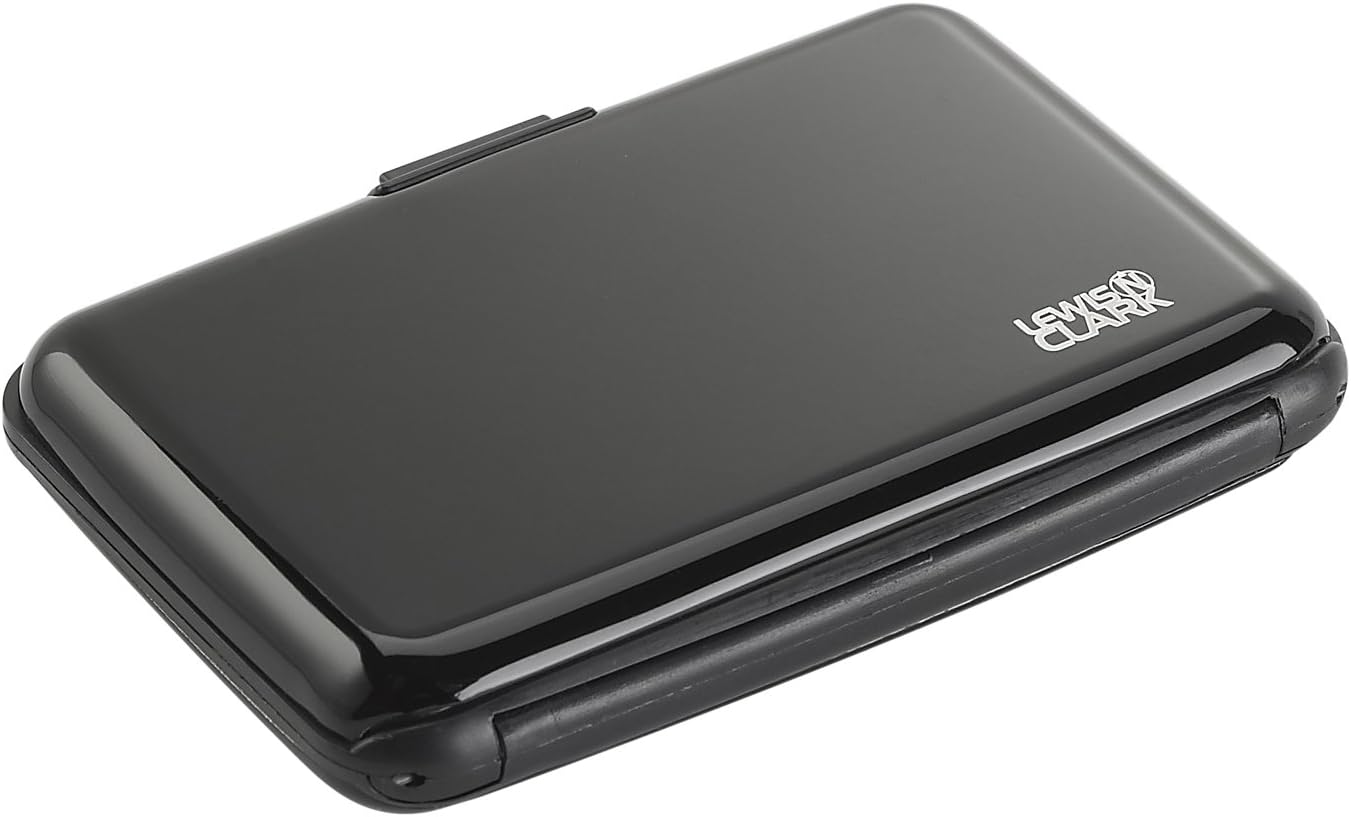  | Lewis N. Clark Rfid Aluminum Wallet, Black, One Size | Travel Wallets