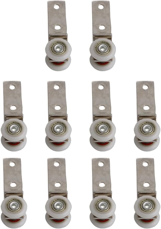 10x hanging wheels with bearings for furniture and office glass cabinets single load-bearing 132.28lb, smooth to move