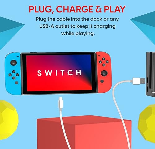 TALK WORKS Nintendo Switch Charger USB C Braided Nylon Cable
