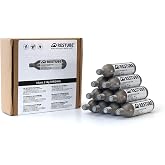 Restube CO2 Replacement Cartridges for One-Pull Inflatable Swim Buoy (Set of 10) - 16g Waterproof Marine CO2 Inflators for Swimming Float Buoyancy Aid