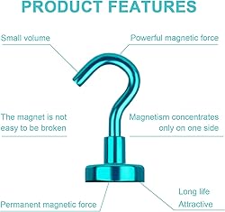 DIYMAG Magnetic Hooks, 30Lbs Strong Heavy Duty