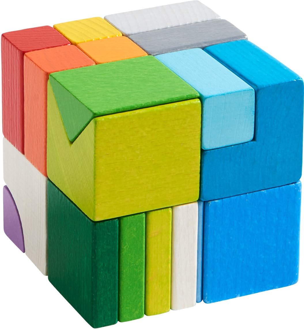 HABA 3D Tile Game Cube Mix, Multi-coloured, Small - Image 4