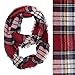 Lucky Leaf Women Winter Checked Pattern Cashmere Feel Warm Plaid Infinity Scarf