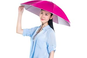 Umbrella Hat 27-Inch Head-Mounted Rainbow Umbrella Hat Outdoor Beach Umbrella Hat Foldable Sunshade Hat Sun Protection Uv Fis
