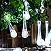 Icicle Solar String Lights, 24.6ft Solar Outdoor Lights with 40 Waterproof LED, 8 Modes Waterdrop Decoration Lights for Garden, Patio, Lawn, Gazebo, Fence, Wedding, Holiday, Party (White)