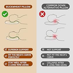 LOFE Organic Buckwheat Pillow for Sleeping