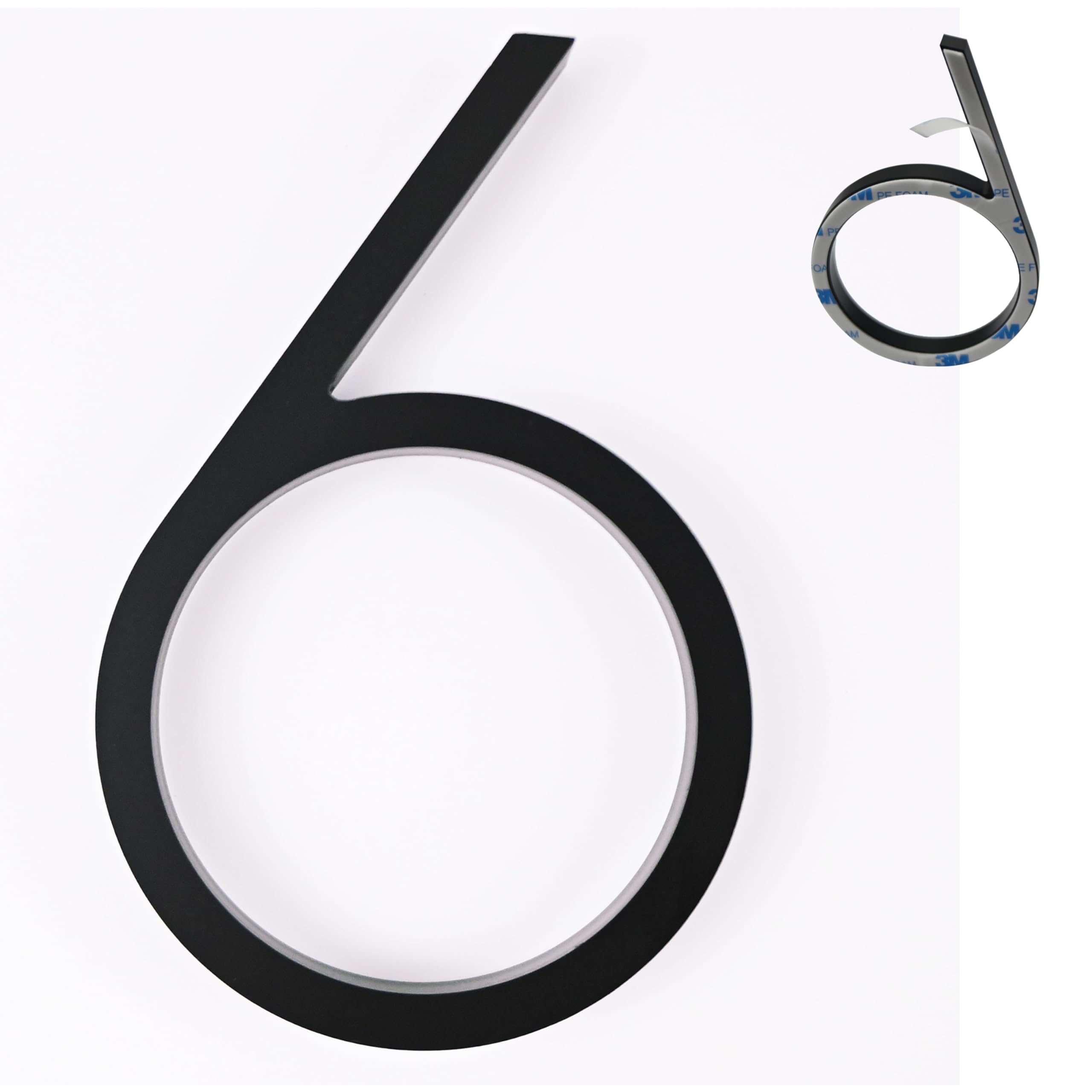 nanlyiau 5in 3D Adhesive door number house numbers
