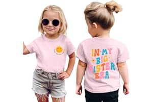 YHHR Toddler Big Sister Shirt in My Big Sis Era Graphic Tees Cool Big Sis Club Tshirt Announcement for Baby Girls Outfits