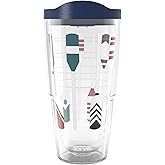 Tervis Either Oars Made in USA Double Walled Insulated Tumbler Travel Cup Keeps Drinks Cold & Hot, 24oz, Classic