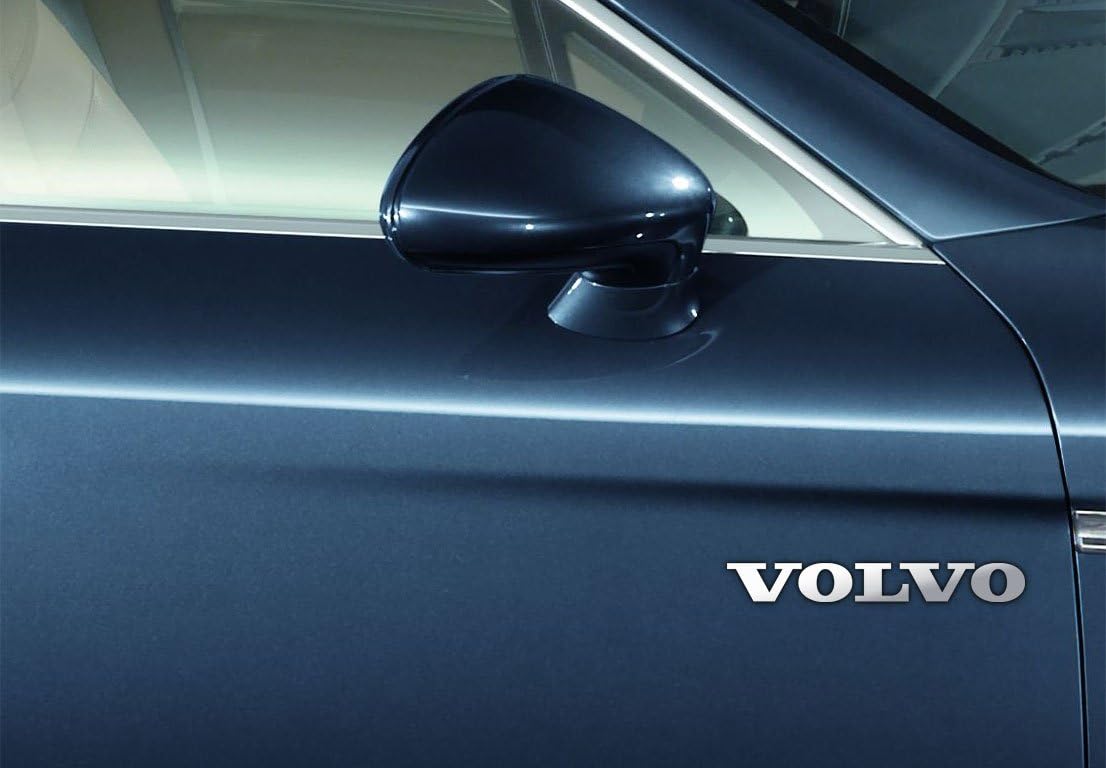 VOLVO CHROME VINYL CAR DOOR SIDE DECALS X2 ? STICKERS ? GRAPHICS ? 7 YR VINYL