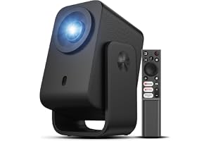 TCL C1 Smart Projector 4K Support, Compatible with Google TV, WiFi and Bluetooth, Auto Focus/Keystone, 1080P HDR10, Dolby Audio, 285° Rotation Mini LCD Projector for Bedroom/Home Theater/Outdoor,Black