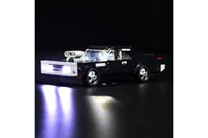 BrickBling LED Light for Lego Speed Champions Fast & Furious 1970 Dodge Charger R/T 76912 Toy Car Building Set, DIY Lighting Kit for Lego 76912 Compatible with 76912 (No Model)