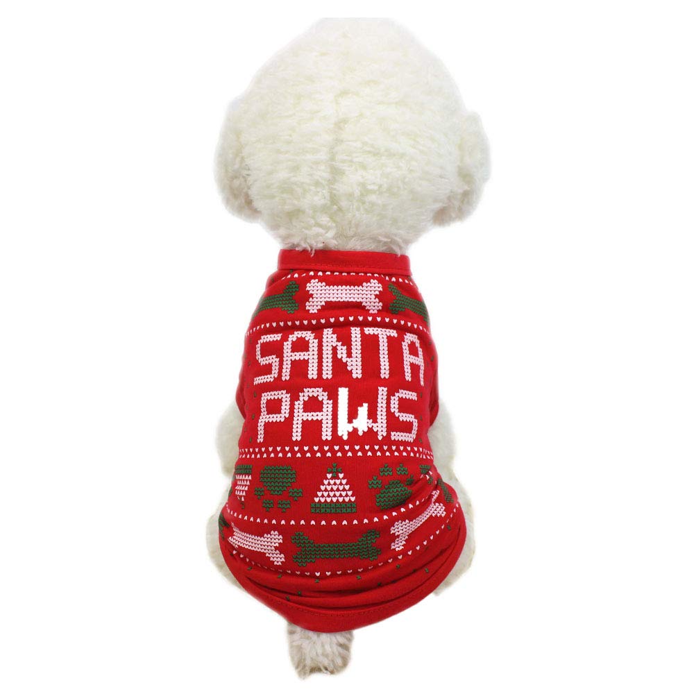 Aida\'s best Christmas Pet Clothes Santa Costume Pet Hoodies Party Dressing Chirstmas Apparel for Small Pets Dogs Puppy Kitten Cat