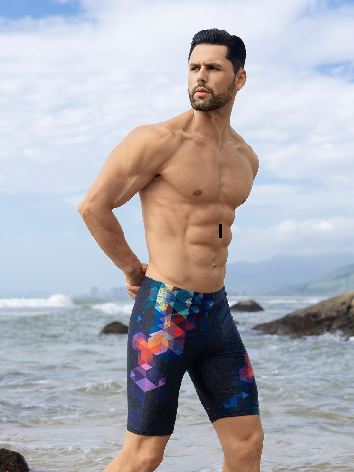 Bathing Suit Racing Swimming Trunks Clearance Men's Competition