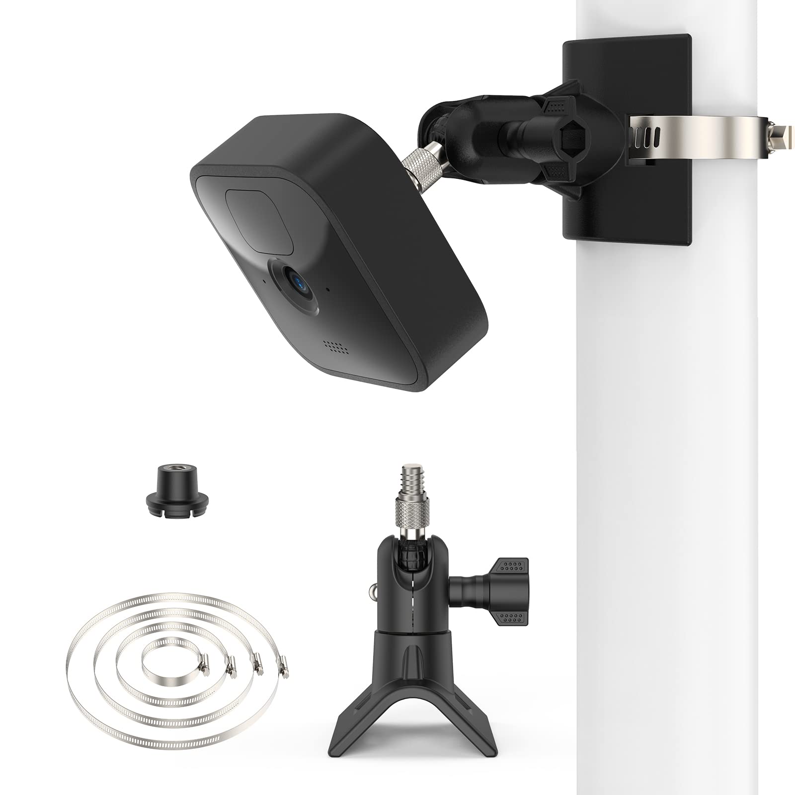 HOLACA Pole Mount Compatible with New Blink Camera (Outdoor 4/3), Blink Indoor/Outdoor/Mini/Mini2/XT/XT2 (Camera NOT Included), Black | 1PCS Pole Mount