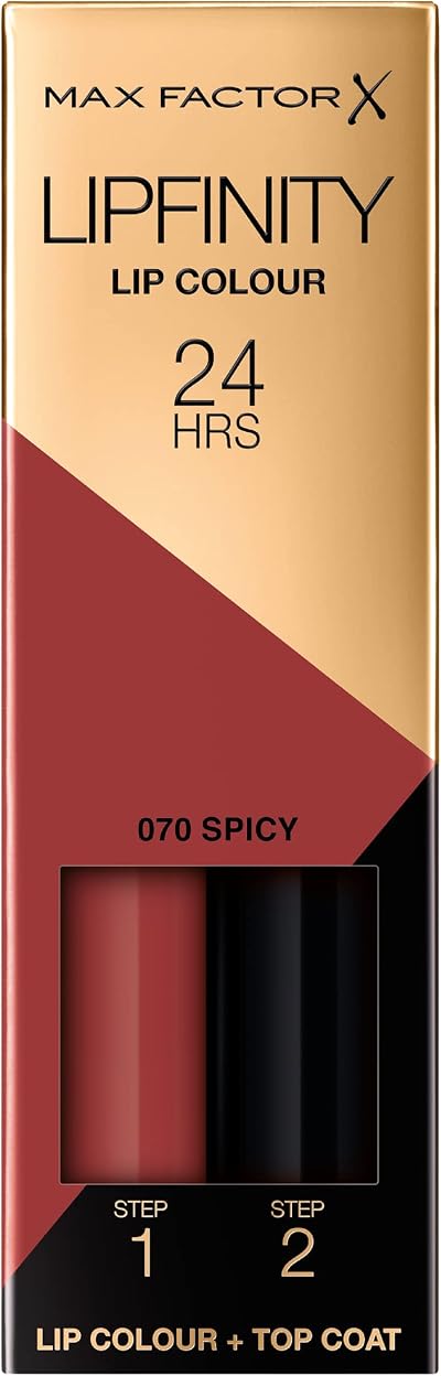 Max Factor Lipfinity 070 Spicy Lip Colour 2-step 24h Longwear Lipstick