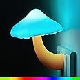 Kazgroth Sensor LED Night Light, Color Changing Mushroom Night Light Plug-in Wall Based Lamp, Gift for Kids Adults, Cute Mush