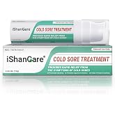 ishancare Cold Sore Treatment Cream, Fast Relief, Soothing Moisture, Portable &amp; Hypoallergenic Formula for Healthy Lips 10g