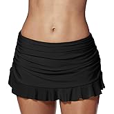Seagoo Swim Skirt Bottoms for Women Bikini Skirted Slimming Chlorine Resistant Swimwear