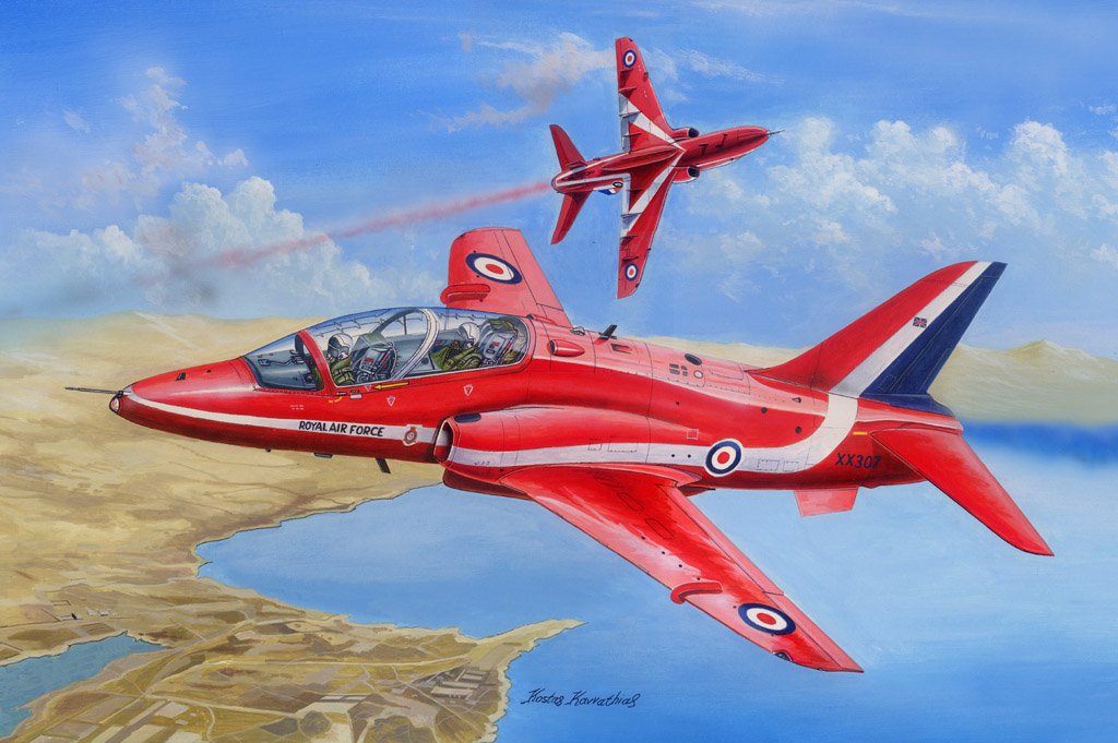 Hobbyboss 81738 "RAF Red Arrows Hawk T MK1/1a Plastic Model Kit, 1:48 Scale