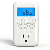 HBN Watt Meter Plug with Backlight, Plug-in Socket Power Meter Electricity Usage Monitor Consumption Home Electrical Energy M