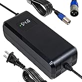 54.6V 4A Battery Charger Power Supply Adapter for 13S 48V Lithium Battery Charger with 3-Pin XLR Connector, HD LED Screen Display Real-time Charging Voltage, Intelligent 3-Stage Charging