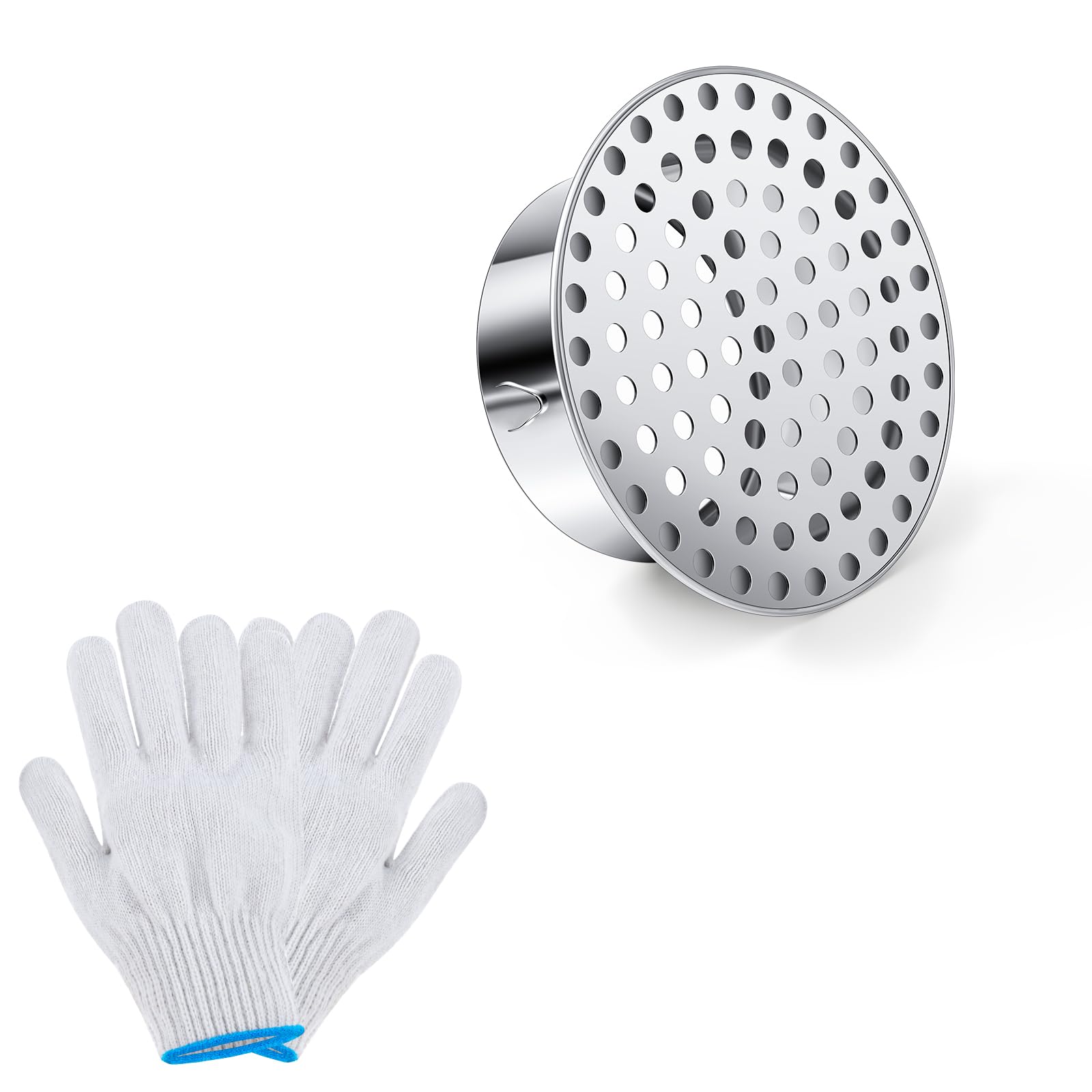 Photo 1 of Moxweyeni 1 Pcs PVC Termination Cap for 2" Inner Diameter, Mesh Screen Vent Cover 304 Stainless Steel, for Furnace & Roof Vent Cap, Round Air Outlet Exhaust Water Drains Pipe with Gloves