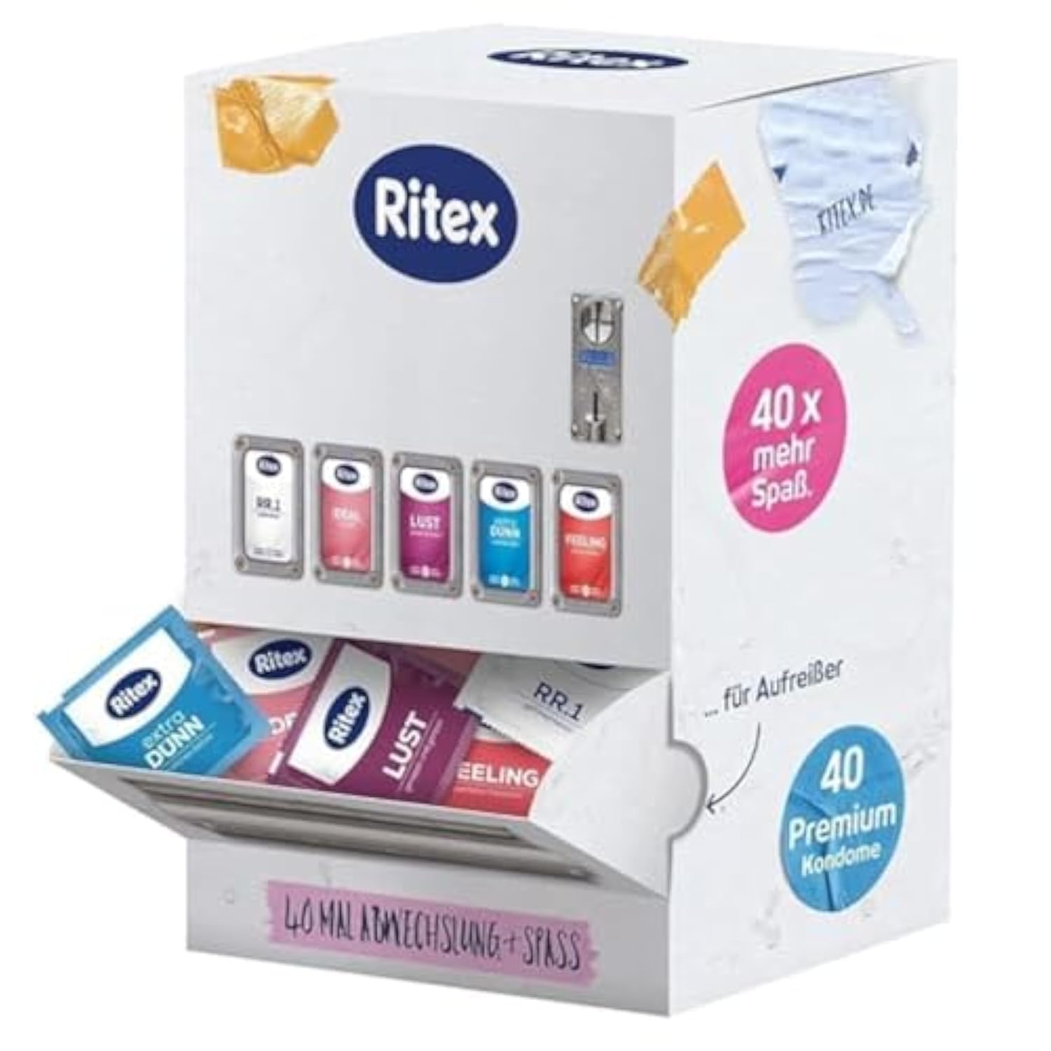 Ritex Condom Mix Assortment – Exciting and Versatile, Pack of 40, Made in Germany