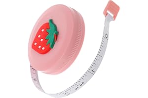Crovakeu 1-Pack Cute Portable Soft Retractable Tape Measure, 1.5m Dual Scale Ruler for Sewing, Knitting & Crochet Crafting