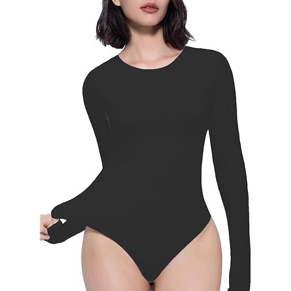 VOSERY Damen Bodysuit Mit Gänseblümchen-Muster - Kurzarm Body Aus Baumwolle