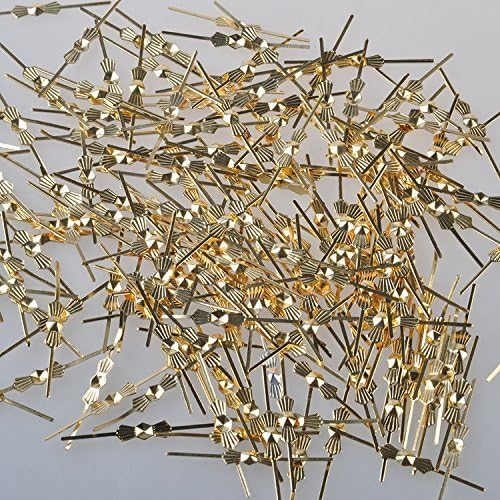 MICG 30mm Chandelier Connectors Clips Pins For Fastening Crystals Parts, Chandelier Replacements 200pcs (Gold)