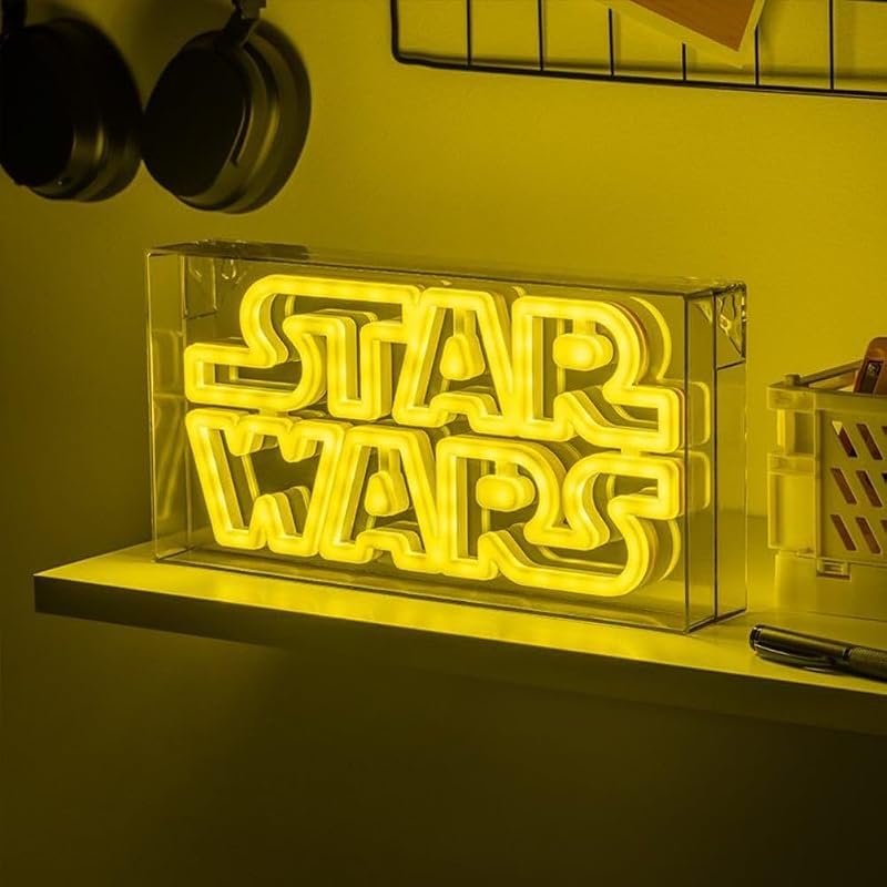 Luce Neon Star Wars Lampada con Montaggio a Parete o da Tavolo, Decorazione Memorabilia