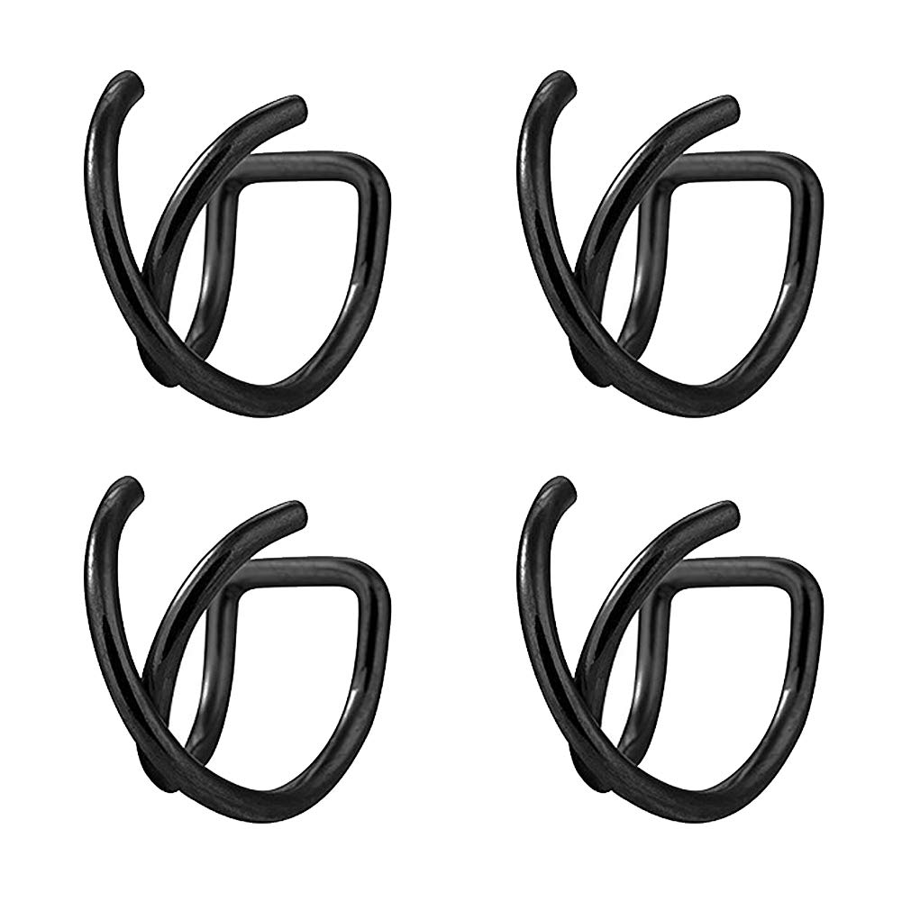 AVYRING Ear Cuff Earrings For Women Girls Fake Nose Septum Rings Non Piercing Jewelry Fake Helix Cartilage Earring Set 4PCS- Silver