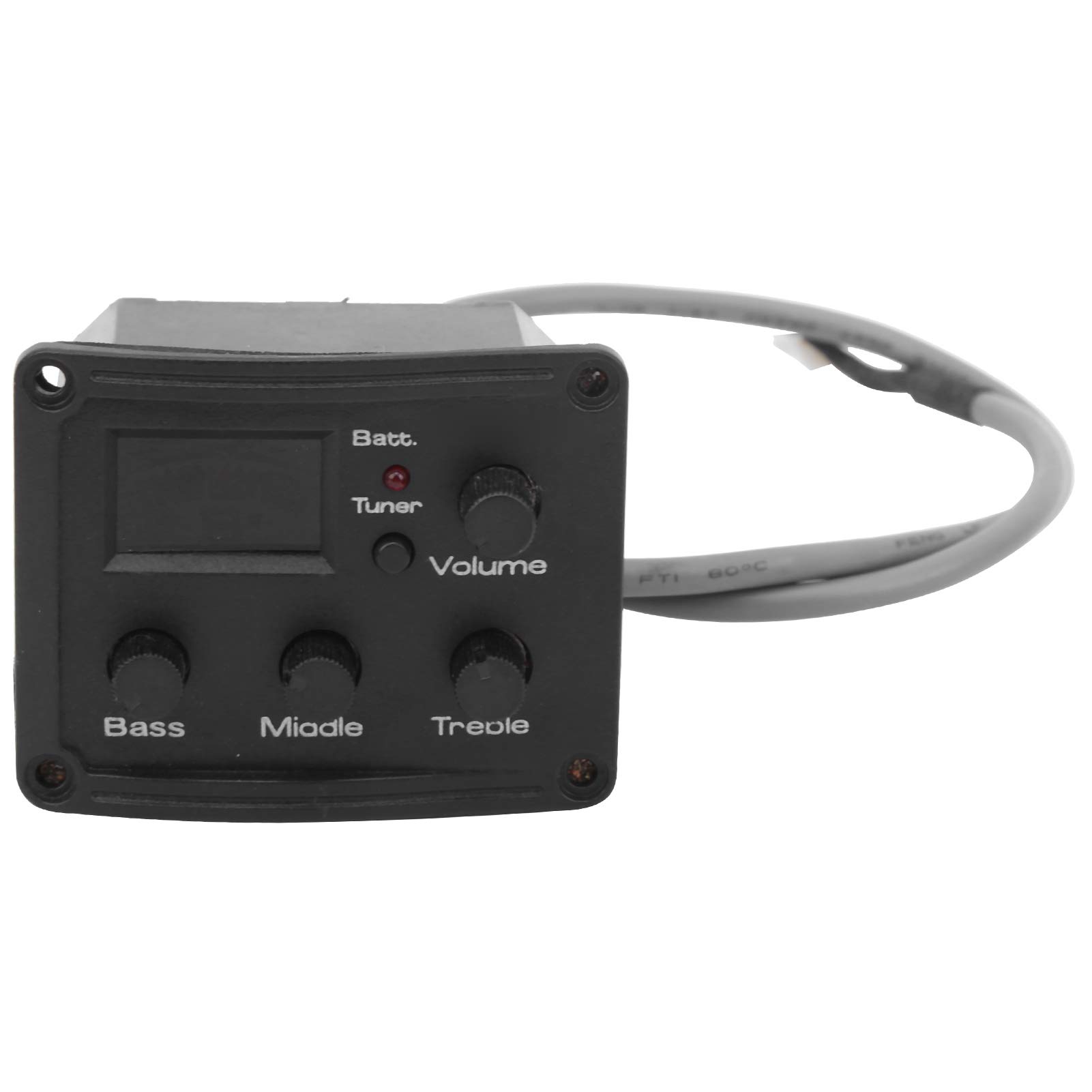Ukulele Pickup 3‑band EQ Equalizer with LCD Display Volume Control Knob Ukulele Preamp Tuner System Accessories Pickup