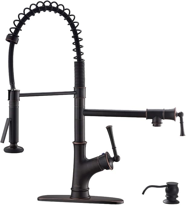 Appaso - Grifo de cocina comercial con pulverizador y relleno de olla